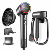 Sèche-cheveux ionique haute vitesse, 500 millions d'ions négatifs, professionnel, faible bruit, séchage rapide, fixation murale pour la maison et le salon