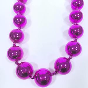 Perles géantes en plastique bon marché pour carnaval, 60 mm, rose vif, pour colliers, défilés, fêtes à thème Nouvelle-Orléans, en gros, en promotion - Product Image 4