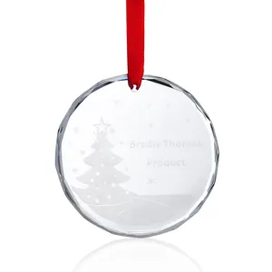 Заводская распродажа, индивидуальные прозрачные стеклянные рождественские украшения