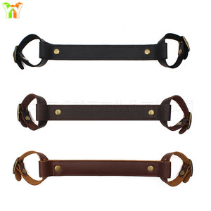 En stock : Poignée de vélo pliable portable d'extérieur, sangle de vélo de montagne en cuir pleine fleur, poignée de vélo réglable. - Product Image 3