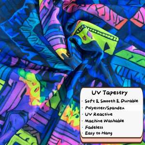 Tapisserie murale personnalisée en <span class=keywords><strong>UV</strong></span>, décoration extérieure en <span class=keywords><strong>UV</strong></span>, décors psychédéliques pour les fêtes ou la décoration de la chambre - Product Image 2