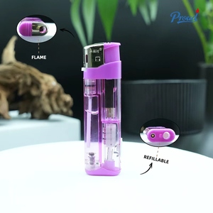 Briquet LED multifonctionnel à flamme douce rechargeable au butane, portable pour le camping quotidien, l'allumage de bougies - Product Image 6