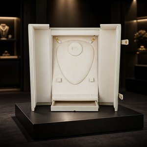 Espositore di Lusso per Gioielli con Maniglia, Porta Collane e Ciondoli, Porta Anelli, Grande Dimensione, <span class=keywords><strong>Scatola</strong></span> <span class=keywords><strong>in</strong></span> <span class=keywords><strong>Legno</strong></span> a Doppia Porta - Product Image 2