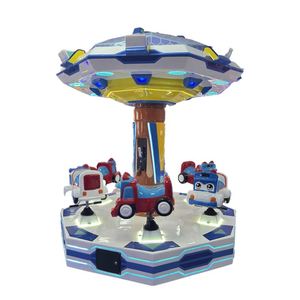 Cartoon Car Themed Metal Carousel Arcade Ride <b>LED</b> <b>Lighted</b> Coin Operated Kids Amusement Game Indoor Playground Entertainment - Product Image 1