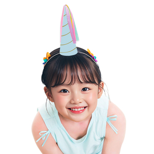 Xieli <span class=keywords><strong>cumpleaños</strong></span> fiesta decoraciones <span class=keywords><strong>unicornio</strong></span> tema raya dorada cono <span class=keywords><strong>de</strong></span> papel sombreros con borla colorida - Product Image 2