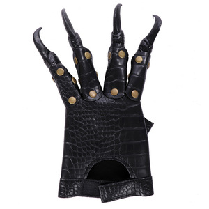 Guantes de Garra de Dragón para Halloween, Guantes de Cuero Góticos Punk de Medio Dedo, Guantes de Garra de Monstruo para <span class=keywords><strong>Disfraces</strong></span> de Fiesta - Product Image 2
