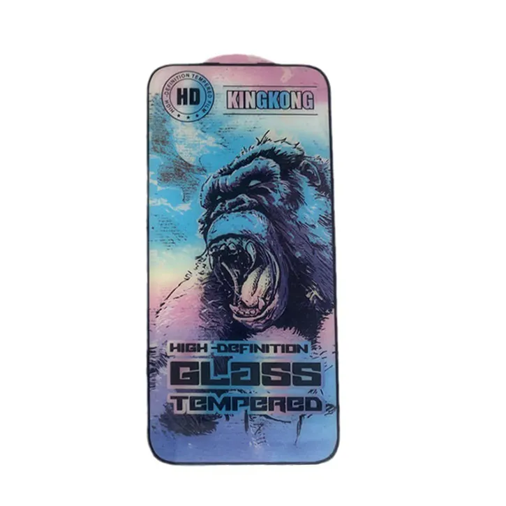 Protector de pantalla de vidrio HD Premium King Kong para iPhone 15 14 13 12 Pro Max, vidrio templado para teléfono móvil, antiarañazos, sin burbujas