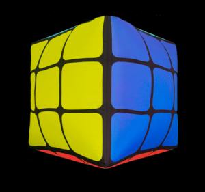Özelleştirilmiş reklam dekorasyon asılı gan küp şişme basit Rubiks küp ile led ışık şişme 2 tarafından 2 rubik küp - Product Image 2