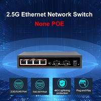 KuWFi 12V1.5A Alimentation externe 100m commutateurs de distance wifi 2 ports 10G sfp poche 4 Ports commutateur réseau 2.5G