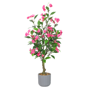 Árbol de flores de boj, bonsái, plantas artificiales, flor de melocotón, rosa, hojas verdes, personalizables, en <span class=keywords><strong>maceta</strong></span> - Product Image 6