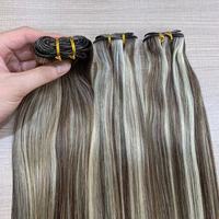 Qualité Luxe Meilleure Vente 15A Tissage de Cheveux Humains à Cuticules Alignées Non Traités Bruts Double Tirage Couleur Piano Lots de Cheveux Humains