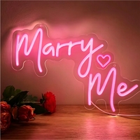 Enseigne lumineuse néon personnalisée rétroéclairée multicolore et étanche pour les propositions et décorations de mariage