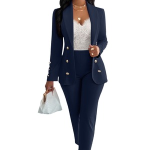<span class=keywords><strong>Vendita</strong></span> calda <span class=keywords><strong>abbigliamento</strong></span> donna <span class=keywords><strong>Sexy</strong></span> esclusivo per tinta unita colletto doppio petto Casual - Product Image 5