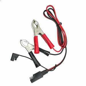 연장 코드 배선 하네스 PVC 충전 용 12V SAE 2 핀 퀵 분리 어댑터 커넥터 악어 클립 클램프 - Product Image 3