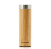 Termos Tekanan Udara Bambu Alami Rewood Ramah Lingkungan, Botol Vakum Berinsulasi Baja Tahan Karat untuk Minuman Panas/Dingin, Cocok untuk Berkemah