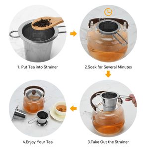 ที่กรองชาแบบพกพา สแตนเลสสตีล  รักษ์โลก พร้อมช้อนกรอง สำหรับคนรักชา - Product Image 4