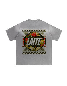 LTD-MT1008 Fabrikant Op Maat Bedrukte Geborduurde Logo Grafische Patroon Slogan Acid Washed T-shirts Heren T-shirts - Product Image 1