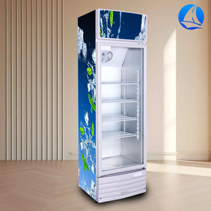 Nhiệt Độ Duy Nhất Thương Mại Thẳng Đứng Mát Làm Mát Không Khí Cửa Kính Tủ Lạnh Hiển Thị Tủ Lạnh Với Kỹ Thuật Số Điều Khiển Nhiệt Độ - Product Image 5