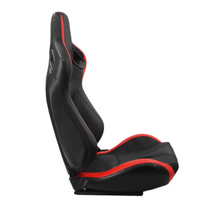 CNSPEED เบาะนั่งรถแข่งหนัง PVC สีดำสีแดงเบาะรถอีสปอร์ตแบบปรับได้อเนกประสงค์ - Product Image 3