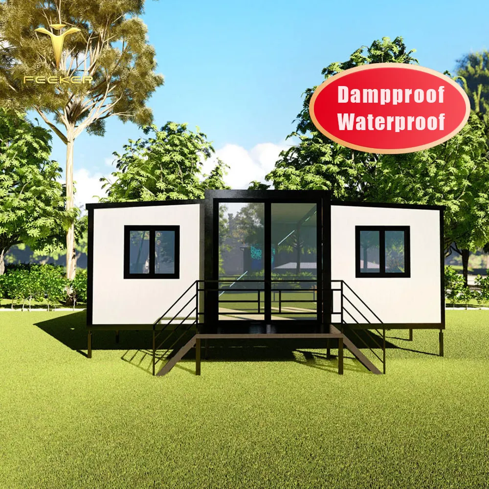 20ft 40ft prefab विस्तार योग्य कंटेनर घरों पूर्वनिर्मित foldable विस्तार कंटेनर घरों पोर्टेबल छोटे घर 2 3 5 बेडरूम