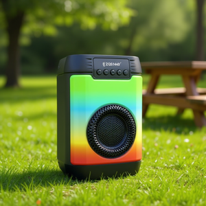 Bluetooth Portable Speaker ZQS1443 <b>Rainbow</b> <b>Light</b> Wireless Stereo Sound for Outdoor Indoor Use - Product Image 3