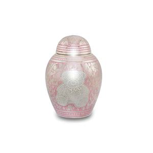 Meilleure vente urne en laiton pur de qualité supérieure sculptée à la main Teddy Design dôme pour bébé/animal de compagnie crémation funéraire urnes funéraires haut de gamme tendance - Product Image 5
