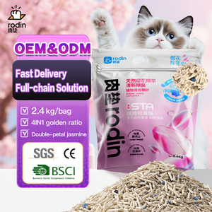 Rodin Sakura Essence Litière agglomérante à base de plantes pour chat, faible teneur en poussière, anti-pistage, contrôle des odeurs [Sakura Essence] désodorisant frais - Product Image 1