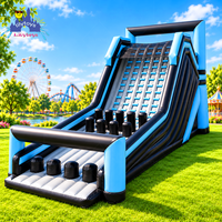 Parcours d'obstacles gonflable géant pour enfants et adultes, équipement de location pour parcs d'attractions extérieurs commerciaux