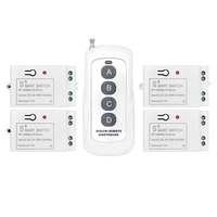 Système de commutation à distance intelligent sans fil RF 433 MHz, DC 12V/24V 10A IP65, contrôleur de relais 100m, système de maison intelligente