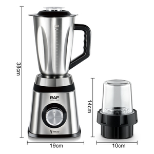 Mixeur RAF R.2889 300W 1,5L avec 6 Lames en Acier Inoxydable, Démarrage Rapide, Nettoyage Facile, Broyeur 2-en-1, Appareil de Cuisine OEM - Product Image 6