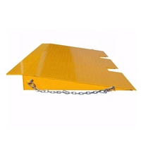 Rampe de conteneur jaune en acier robuste, capacité de 6500kg, rampe de chargement de conteneur de chariot élévateur