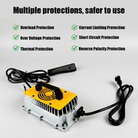 Chargeur de batterie étanche portable 36V 24V 72V pour batteries au plomb-ion, lithium intelligent 48V, chariots élévateurs 12V LiFePO4, et scooters marins 60V LiFePO4