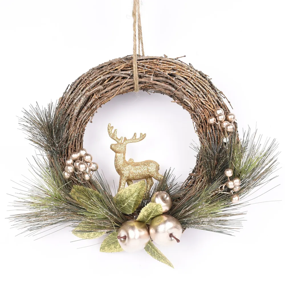 Декоративные украшения, украшения для дверей, внутренние ремесла, веревка Корона, Рождественский венок