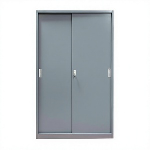 Archivador Moderno de Acero con Frente de Vidrio y 2 Cajones Centrales para Archivos y Suministros de Hospitales y Escuelas - Product Image 4