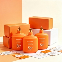 Vente en gros de flacons de crème solaire personnalisés de 50 ml, flacon de crème solaire en plastique pour l'emballage de fond de teint liquide, cosmétiques