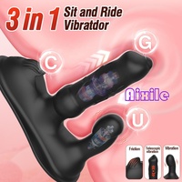 Frauen-Spielzeug Stoßender Dildo Reitvibratoren mit 10 Vibrationsmodi 10 Teleskopmodi G-Punkt-Klitoris-Stimulation Erwachsenen-Sexspielzeug