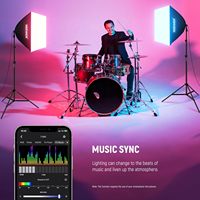 Neewer App Control 6w Led Ampoules Prises En Porcelaine Softboxes Rgb Softbox Kit D'éclairage Pour Studio Photographie Éclairage