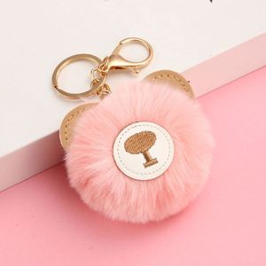 Soft Fluffy <b>Pom</b> <b>Pom</b> Keychain Cute Bear Stuffed Plush Keychain Handbag Charm Pendant Decoration <b>Keyring</b> Gifts - Product Image 4