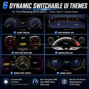Panel de Instrumentos Digital de 12.3'' para Tablero de Ford Mustang 2015-2019 con Velocímetro y Reproductor Multimedia LCD - Product Image 3