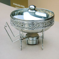 Perlengkapan Katering Mewah untuk Pernikahan di Hotel, Peralatan Masak, Pemanas Makanan Prasmanan, Chafer Dish Emas untuk Katering