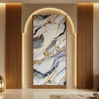 Panneau mural en PVC imitation marbre, imperméable, ignifuge, insonorisant, décoratif pour la maison, le commerce et les lieux de divertissement, feuille de marbre UV
