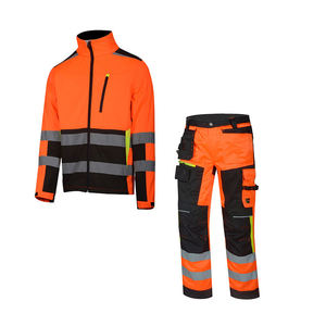 เสื้อแจ็คเก็ตสะท้อนแสงสีเหลืองแบบกำหนดเองสำหรับฤดูหนาว ชุดทำงานสองชิ้น - Product Image 2
