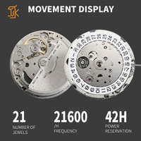 Montres automatiques avec logo personnalisé, 41 mm, acier inoxydable 316L, étanches 5 ATM, date, jour, calendrier, montre-bracelet mécanique pour homme OEM