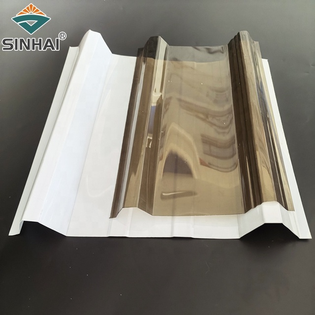 Light Weight Waterproof 840mm 1060mm 1100mm Corrugated PC Sheet 1mm 1.2mm 1.8mm 2mm Thickness for Industrial