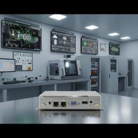 PC Industrial Integrado Sin Ventilador N95 N100, 2 LAN, 6 USB, COM, DP, Tipo-C, Pantalla, Sistema Windows Linux para Automatización Industrial