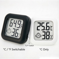 Termometer Higrometer Digital Mini, Sensor Suhu dan Kelembapan Nirkabel dengan Layar LCD untuk Rumah, Kamar, Kantor