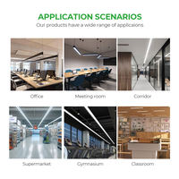Luminaire de bureau connectable 1,2M 1,5M 50W 40W, LED suspendue au plafond, température de couleur sélectionnable 3000K-5000K, pour sous-sol, magasin, salle à manger, bar, CE RoHS