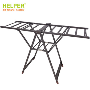 Helper Aluminum Alloy Folding Clothes <b>Rack</b> AL-8022 Heavy Duty Indoor Outdoor Floor Standing <b>Drying</b> <b>Rack</b> - Product Image 2