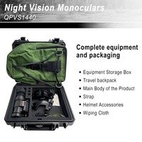 Lunettes de vision nocturne QVS1440 GEN2+ FOM1600+ avec tube intensificateur d'image IIT, prix usine vérifié, pour la chasse et la patrouille en extérieur