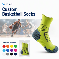 Chaussettes de basket-ball en coton tricoté avec logo personnalisé, couleurs personnalisées, respirantes, absorbant la transpiration, chaussettes de sport athlétiques pour l'exercice estival